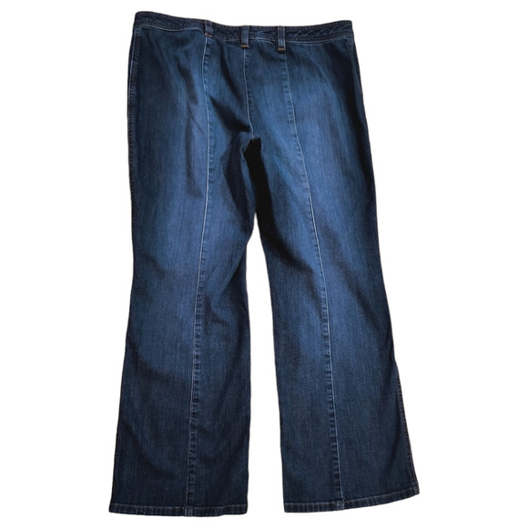 Talbots Petites Jeans Wmn's Sz 12P Stretch Denim Straight Leg Mid Rise Dark Wash - Picture 4 of 11